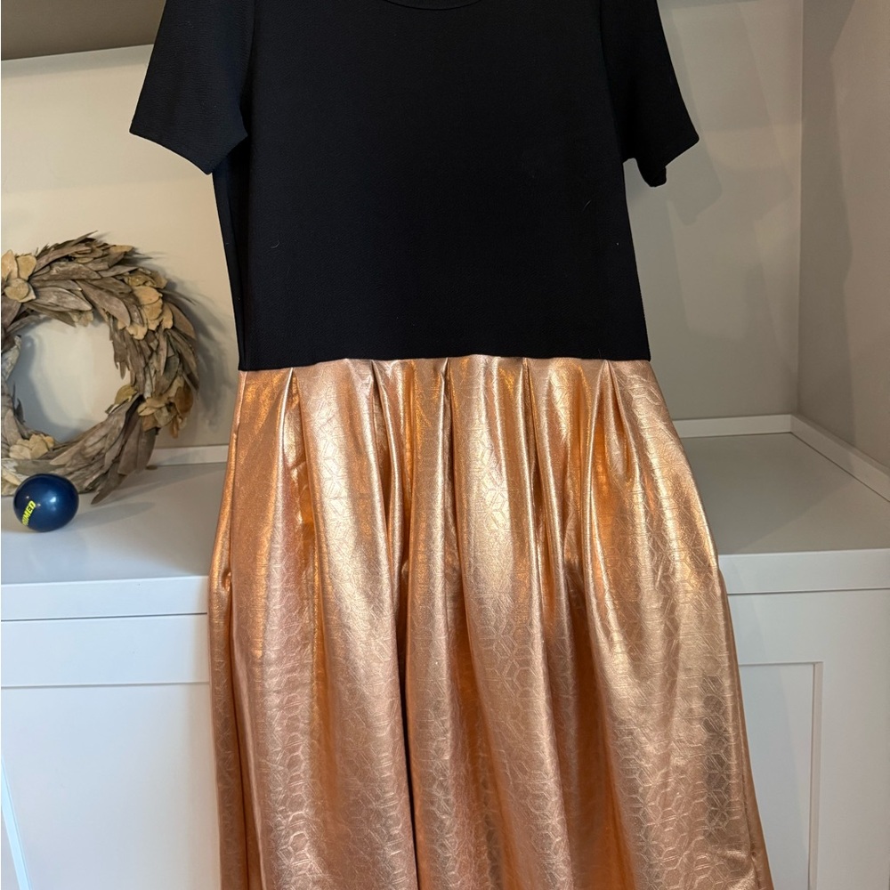 Rare Lula Roe Dress with metallic material